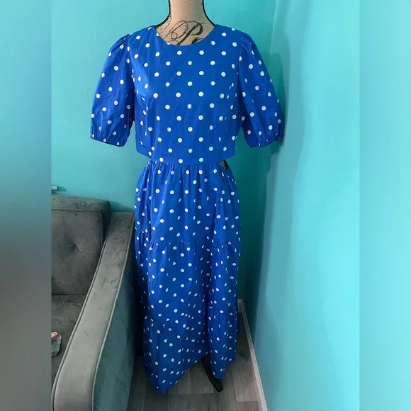 Lilly Pulitzer | Dresses | Nwt Lilly Pulitzer Lyssa Cotton Midi Dress  Wpolka Dots And Side Cutouts Size 4 | Poshmark